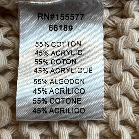 Miracle, long cable knit open from beige size S/M cardigan NWT’S - Picture 7 of 7